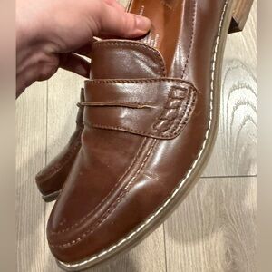 Faux Leather Brown Loafers